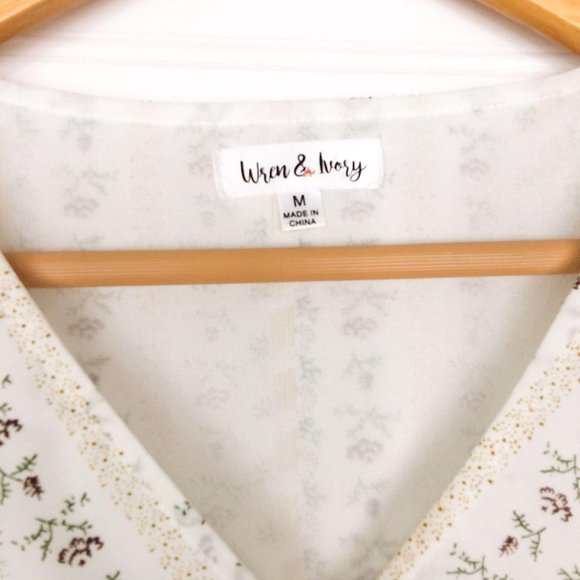 Wren + Ivory Boho Ivory Wrap Front Maternity Dress - Picture 8 of 9